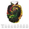 Tie Dye Rasta Web Adult Hoodies Pullover Hooded Sweatshirts Long Sleeve Sweater Tops with Pocket 2XL view 2