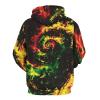 Tie Dye Rasta Web Adult Hoodies Pullover Hooded Sweatshirts Long Sleeve Sweater Tops with Pocket 2XL view 3