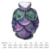 Dragon Scales Texture Adult Hoodies Pullover Hooded Sweatshirts Long Sleeve Sweater Tops with Pocket 4XL view 2