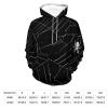 Spider Web Printed Adult Hoodies Pullover Hooded Sweatshirts Long Sleeve Sweater Tops with Pocket 3XL view 2