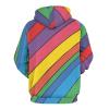 Rainbow Print Adult Hoodies Pullover Hooded Sweatshirts Long Sleeve Sweater Tops with Pocket 4XL view 2
