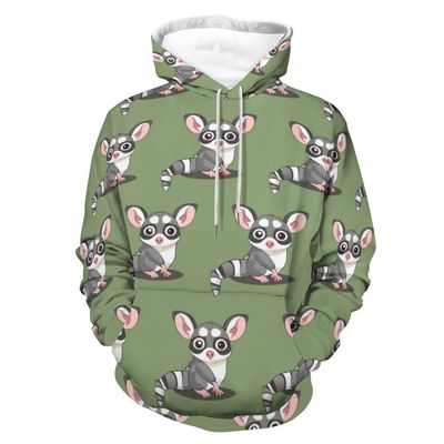 Cute Sugar Glider Adult Hoodies Pullover Hooded Sweatshirts Long Sleeve Sweater Tops with Pocket 3XL
