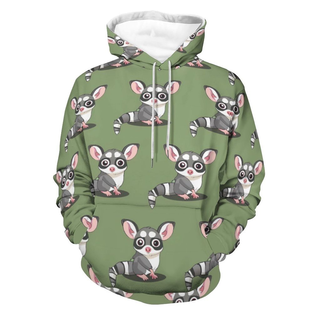 Cute Sugar Glider Adult Hoodies Pullover Hooded Sweatshirts Long Sleeve Sweater Tops with Pocket 3XL