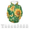 Sunflower Farmhouse Floral Adult Hoodies Pullover Hooded Sweatshirts Long Sleeve Sweater Tops with Pocket 2XL view 2