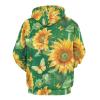 Sunflower Farmhouse Floral Adult Hoodies Pullover Hooded Sweatshirts Long Sleeve Sweater Tops with Pocket 2XL view 3