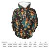 Dancing Baller with Peacock Feathers Adult Hoodies Pullover Hooded Sweatshirts Long Sleeve Sweater Tops with Pocket 2XL view 2