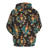 Dancing Baller with Peacock Feathers Adult Hoodies Pullover Hooded Sweatshirts Long Sleeve Sweater Tops with Pocket 2XL view 3