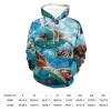 Turtle Adult Hoodies Pullover Hooded Sweatshirts Long Sleeve Sweater Tops with Pocket 4XL view 2