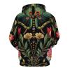 Plant Nature Flower Moth Moon Adult Hoodies Pullover Hooded Sweatshirts Long Sleeve Sweater Tops with Pocket M view 3