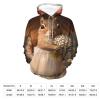 Lady Squirrel With Umbrella Adult Hoodies Pullover Hooded Sweatshirts Long Sleeve Sweater Tops with Pocket 3XL view 2