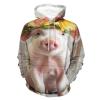Funny Pigs Farm Animal Adult Hoodies Pullover Hooded Sweatshirts Long Sleeve Sweater Tops with Pocket 2XL view 1