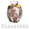 Funny Pigs Farm Animal Adult Hoodies Pullover Hooded Sweatshirts Long Sleeve Sweater Tops with Pocket 2XL view 2