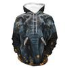 Elephant Sunflower Adult Hoodies Pullover Hooded Sweatshirts Long Sleeve Sweater Tops with Pocket M view 1