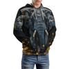 Elephant Sunflower Adult Hoodies Pullover Hooded Sweatshirts Long Sleeve Sweater Tops with Pocket M view 4
