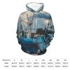 Shrimp Boats Docked in Pier Adult Hoodies Pullover Hooded Sweatshirts Long Sleeve Sweater Tops with Pocket 4XL view 2