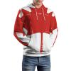 Vintage Canada Flag Adult Hoodies Pullover Hooded Sweatshirts Long Sleeve Sweater Tops with Pocket 3XL view 3