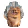 Pomeranian Dog Beach Adult Hoodies Pullover Hooded Sweatshirts Long Sleeve Sweater Tops with Pocket 3XL view 2