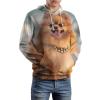 Pomeranian Dog Beach Adult Hoodies Pullover Hooded Sweatshirts Long Sleeve Sweater Tops with Pocket 3XL view 3