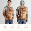 Pomeranian Dog Beach Adult Hoodies Pullover Hooded Sweatshirts Long Sleeve Sweater Tops with Pocket 3XL view 4