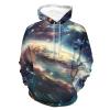 Galaxy Planet Adult Hoodies Pullover Hooded Sweatshirts Long Sleeve Sweater Tops with Pocket 3XL