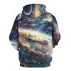 Galaxy Planet Adult Hoodies Pullover Hooded Sweatshirts Long Sleeve Sweater Tops with Pocket 3XL view 3