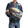 Galaxy Planet Adult Hoodies Pullover Hooded Sweatshirts Long Sleeve Sweater Tops with Pocket 3XL view 4