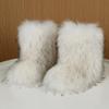 Vobumix Raccoon Snow Boots Boots Fluffy -Calf Boots Outdoor Flat Shoes for Men Women Winter Proof Wind Supplies view 4