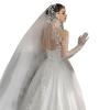 WEISUYUUS Flower Wedding Veil with Hair Comb Engagement Event Bride Veil Wedding Dress Headpiece Elegant Beach Wedding Accessory view 1