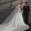 WEISUYUUS Flower Wedding Veil with Hair Comb Engagement Event Bride Veil Wedding Dress Headpiece Elegant Beach Wedding Accessory view 2