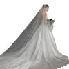 WEISUYUUS Flower Wedding Veil with Hair Comb Engagement Event Bride Veil Wedding Dress Headpiece Elegant Beach Wedding Accessory view 3