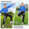 LOLANTA Girls Hip Hop Dance Outfit 2 Piece Long Sleeve Cropped Hoodie Sweatshirt And Sweatpants Set (Blue, 6-7) view 3