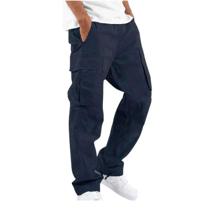 Mens Cargo Pants Relaxed Fit Casual Outdoor Athletic Cotton Joggers Lightweight Camping Hiking Pants with Pockets Cargo Pants for Men Baggy Mens Joggers with Pockets Pantalones De Hombre