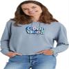 Life is Good - Womens Good Vibes Hand Drawn Boxy Crusher T-Shirt, Color Stone Blue, Size: Medium view 1