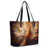 Abstract Phoenix Leather Lady's Handbag Crossbody Purse for Women Ladies Soft Shoulder Bag Medium Roomy Handbag Fashion Tote Top Handle Satchel view 3