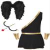 Kaerm Mens Festival Party Valentine Cupid Dress up Costume One Piece Romper with Accessories Outfit Black Small view 4