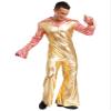 winying Mens Hippie Costume Disco Jazz Rock Dance Romper Festival Party Performance Costume Gold Medium view 4