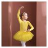 Ballet Leotards for Girls Tulle Bowknot Skate Ballerina Outfit for Girls Ballerina Costume for Dance(Gray,120) view 4