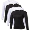 Women's Athletic Compression Shirts Summer Long Sleeve Sun Shirt Mesh Workout Base Layer Thumb Holes Yoga T Shirt Sports Tops view 1