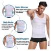 HDNSAUD Mens Slimming Body Shaper Vest Shirt Gym Workout Tummy Compression Tank Top Shapewear(Beige,XL) view 4
