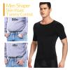 HDNSAUD Men Body Shaper Toning T-Shirt Slimming Shapewear Control Compression Man Modeling Underwear Corset(White,2XL) view 3