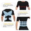 HDNSAUD Men Body Shaper Toning T-Shirt Slimming Shapewear Control Compression Man Modeling Underwear Corset(White,2XL) view 4