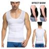 HDNSAUD Men's Shapewear Waist Trainer Vest Tummy Control Body Shaper Slimming Underwear Tank Top(White,L) view 2