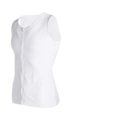 Mens Body Shaper Abdomen Slimming Shapewear Belly Shaping Corset Top Gynecomastia Compression Shirts(White,L)