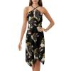 Black Rabbit Book Dresses for Women Printed Cross Backless Mini Dress Wedding Party Short Dresses M view 1