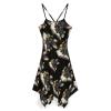 Black Rabbit Book Dresses for Women Printed Cross Backless Mini Dress Wedding Party Short Dresses M view 2