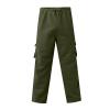 Army Green Mens Cargo Sweatpants Open Bottom Outdoor Plus Size Hiking Joggers Loose Fit Cotton Workout Sweat Pants with Pockets Open Bottom Sweatpants for Men Workout Joggers Men Plus Size Joggers view 2