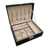 XCLLAM Jewelry Box Jewelry Box With Lock Double-layer Large-capacity Leather Jewelry Ring Necklace Earrings Earrings Storage Box jewlery box view 1