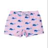RUGGEDBUTTS Boys UPF50+ Sun Protection Animal Swim Trunks - Pink Whale Friends, 7 view 1