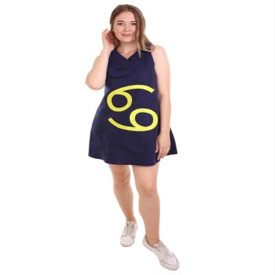 BC GOODS BY Women's Dark Blue Constellation Cancer Party Troll Costumes | Adult Star Anime Dresses | Halloween Cosplay Accessories - Large