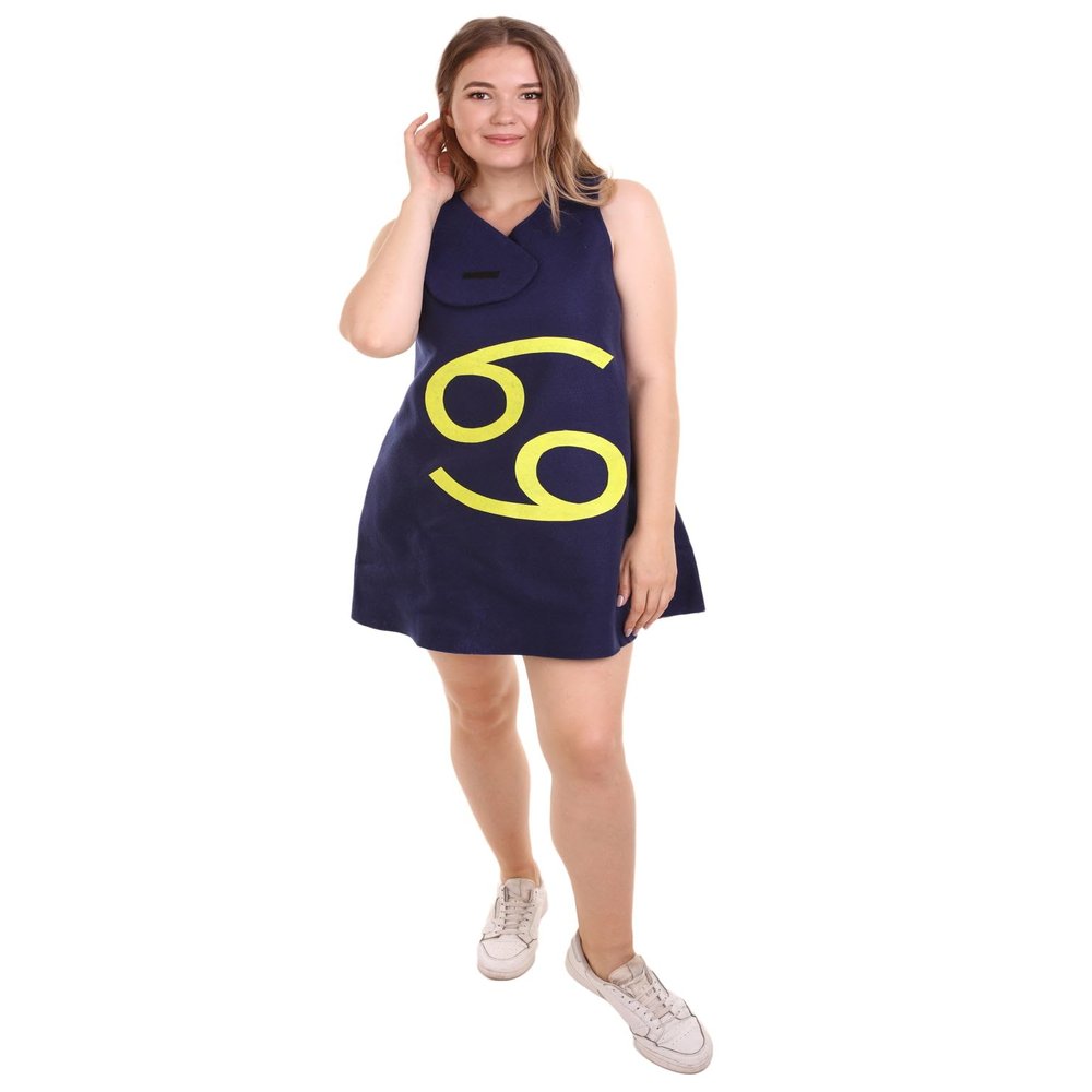 BC GOODS BY Women's Dark Blue Constellation Cancer Party Troll Costumes | Adult Star Anime Dresses | Halloween Cosplay Accessories - Large